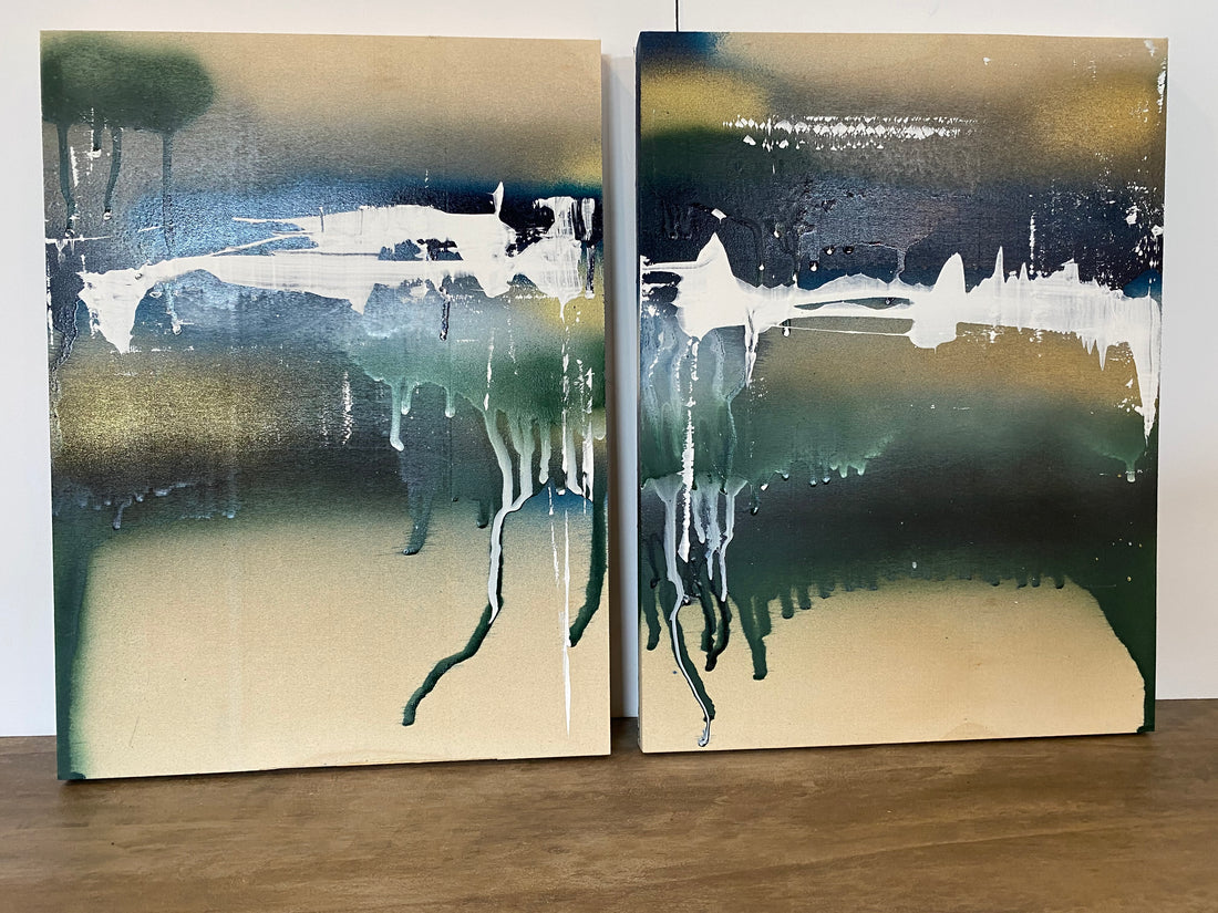Ensemble de 2 toiles "Orage"