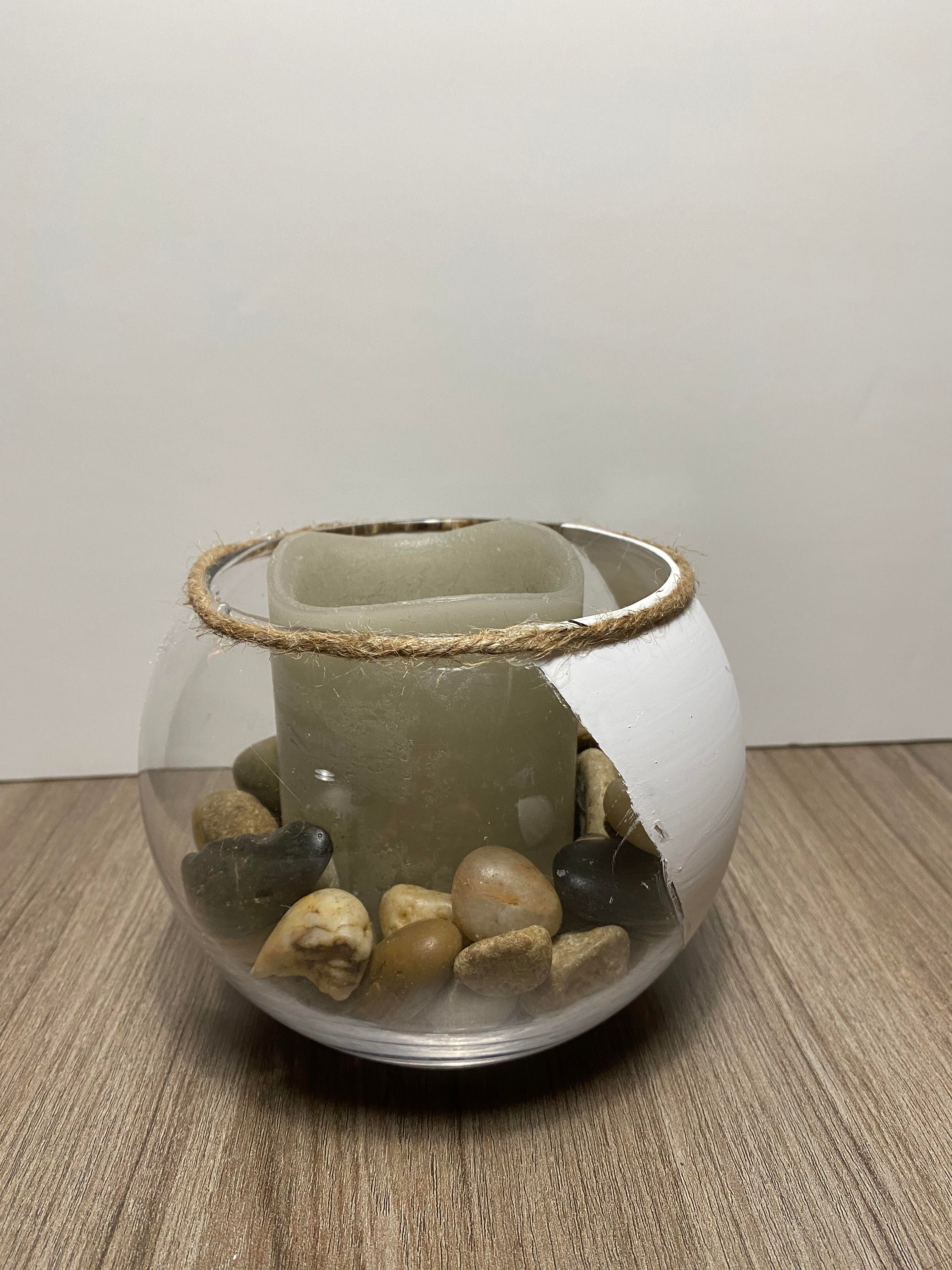 Vase rond en verre - petit